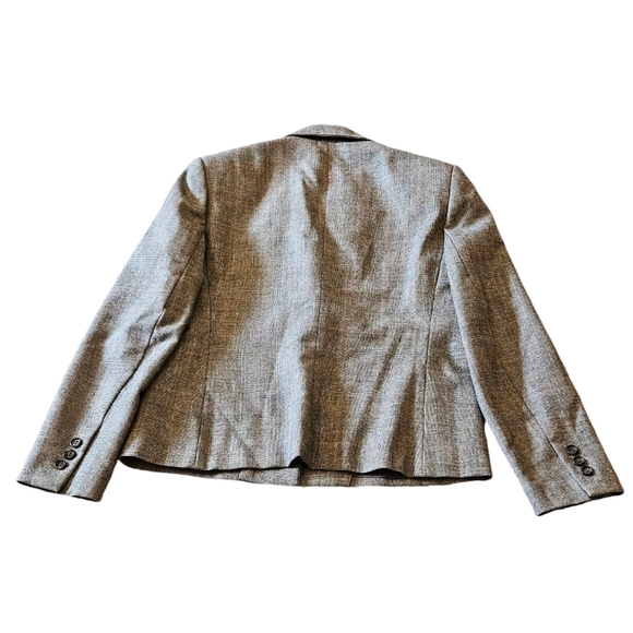 Vintage Wool Saville Gray Plaid Blazer Suit Jacket Size 10 - Picture 2 of 12